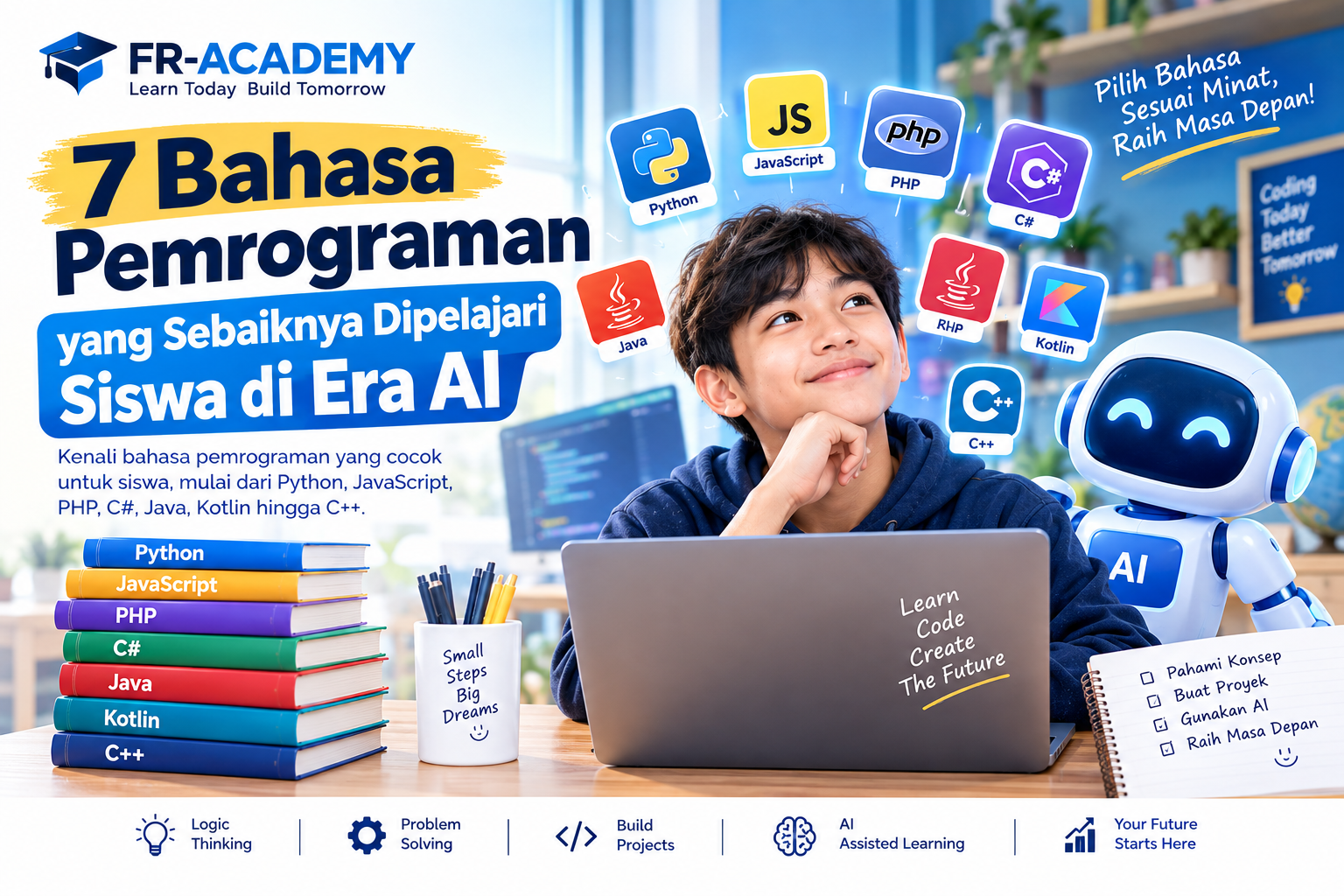7 Bahasa Pemrograman yang Sebaiknya Dipelajari Siswa di Era AI